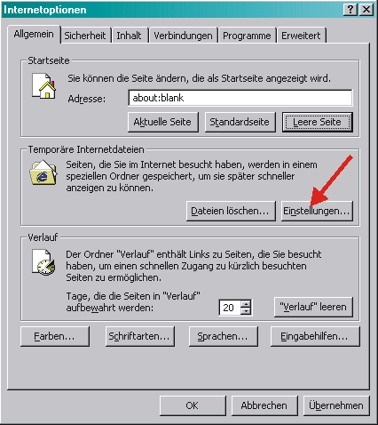 MS-IE-Optionen