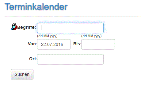 Kalender-Termin-Suche